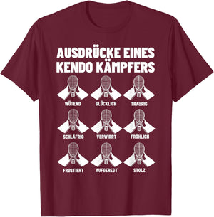 Japanischer Schwertkampf Bogu Kendo Kampfkunst Kendoka T-Shirt - T-Shirt | Maroon