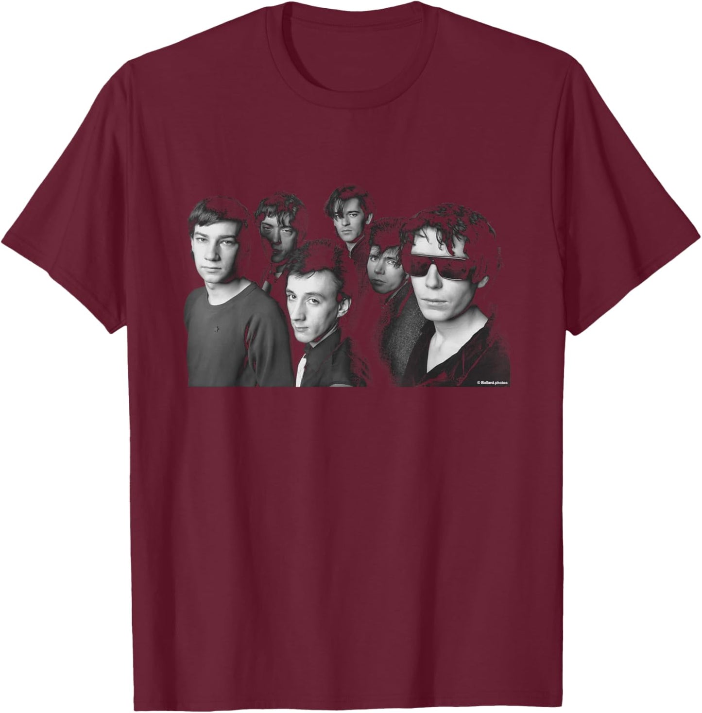 The Psychedelic Furs Band Portrait By Allan Ballard T-Shirt - T-Shirt | Maroon