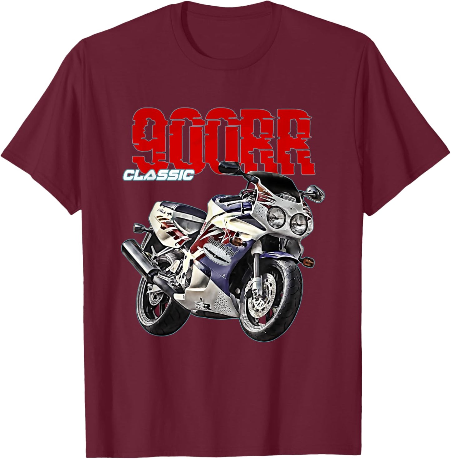 CBR, 900RR, 900cc, CBR900, Motorcycle, Motorcycle, Road Racing, Biker T-Shirt - T-Shirt | Maroon