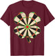 Vintage Shamrock Leaf Lucky Darts St. Patrick's Day T-Shirt - T-Shirt | Maroon