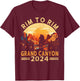 South Rim To North Rim Grand Canyon 2024 Hiking T-Shirt - T-Shirt | Maroon