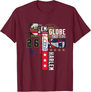 Harlem Globetrotters Logo Trickshot Masters Basketball Fan T-Shirt - T-Shirt | Maroon
