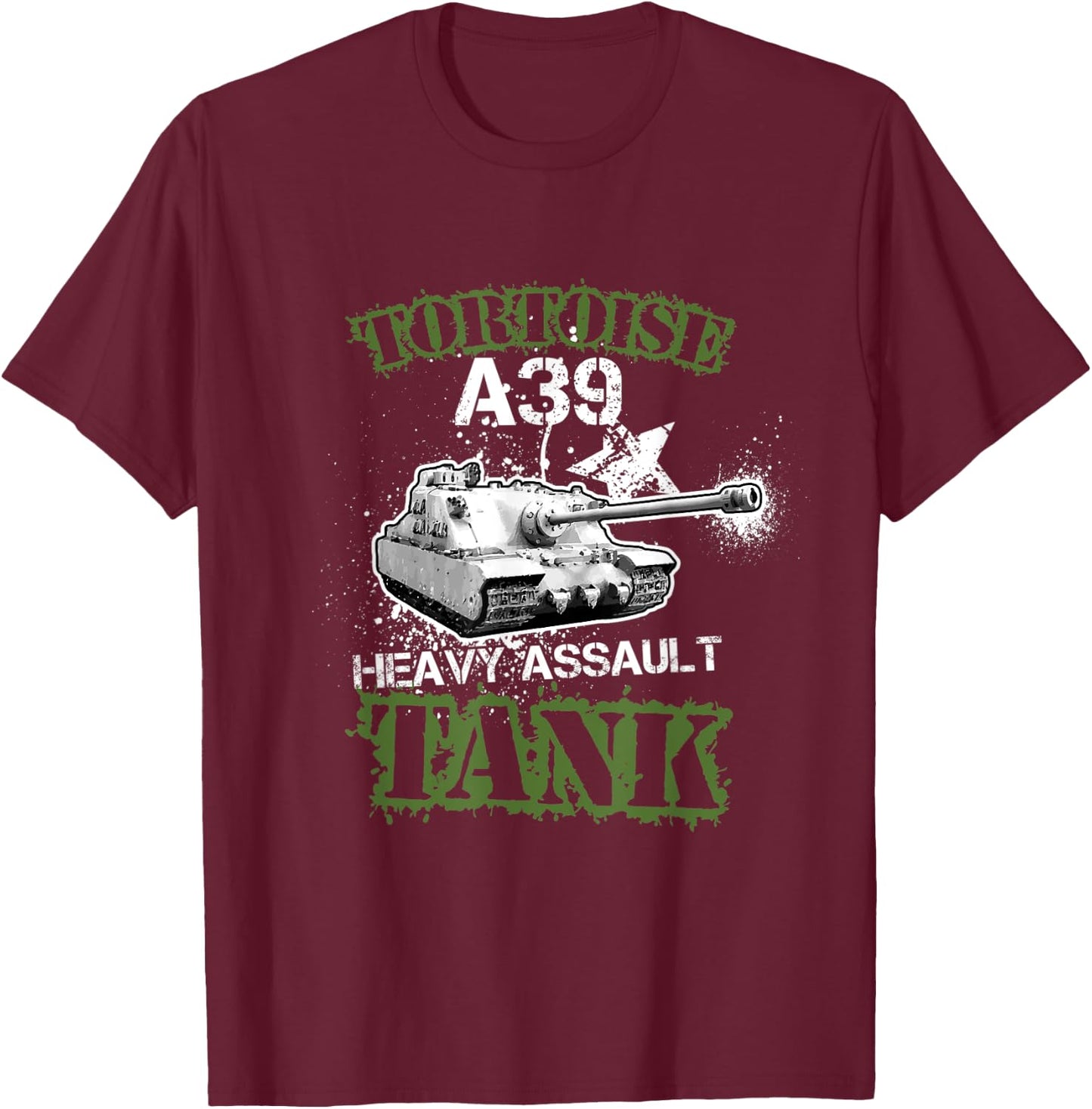 A39 Tortoise Gift WW2 Infantry IV British Army T-Shirt - T-Shirt | Maroon