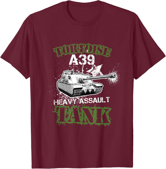 A39 Tortoise Gift WW2 Infantry IV British Army T-Shirt - T-Shirt | Maroon