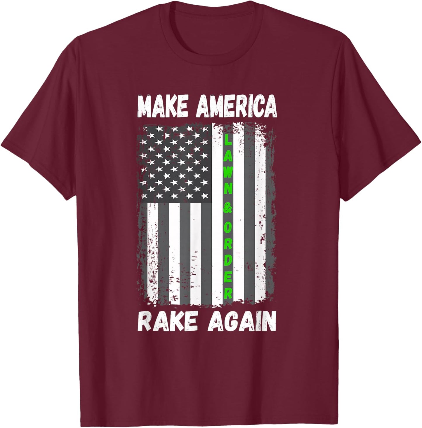 Vintage Make America Rake Again T-Shirt - T-Shirt | Maroon