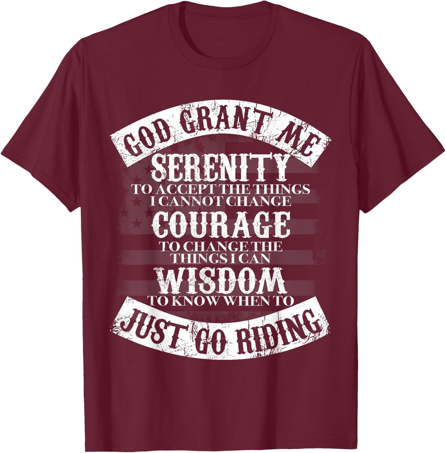 Biker's Prayer Shirt Christian Biker Motorcycle Riding Gift T-Shirt - T-Shirt | Maroon