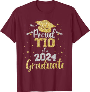 Proud tio of a class of 2024 graduate senior graduation T-Shirt - T-Shirt | Maroon