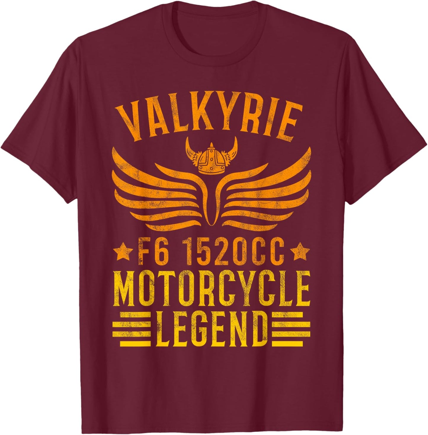 Valkyrie F6 1520cc Motorcycle Legend for an Biker T-Shirt - T-Shirt | Maroon
