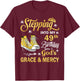 49 Year Old Birthday 49th Birthday With God's Grace & Mercy T-Shirt - T-Shirt | Maroon