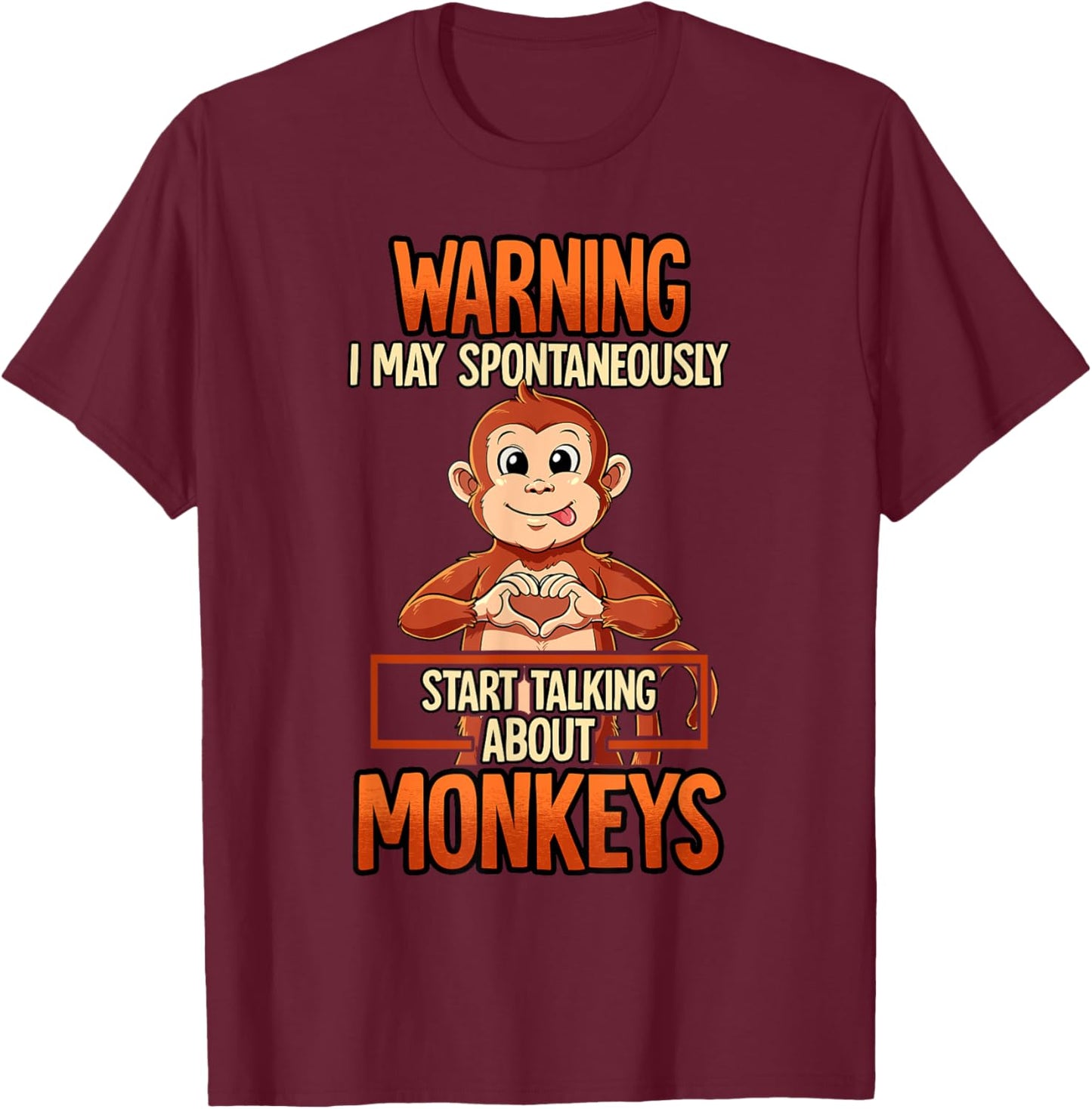 Monkey T-Shirt - T-Shirt | Maroon