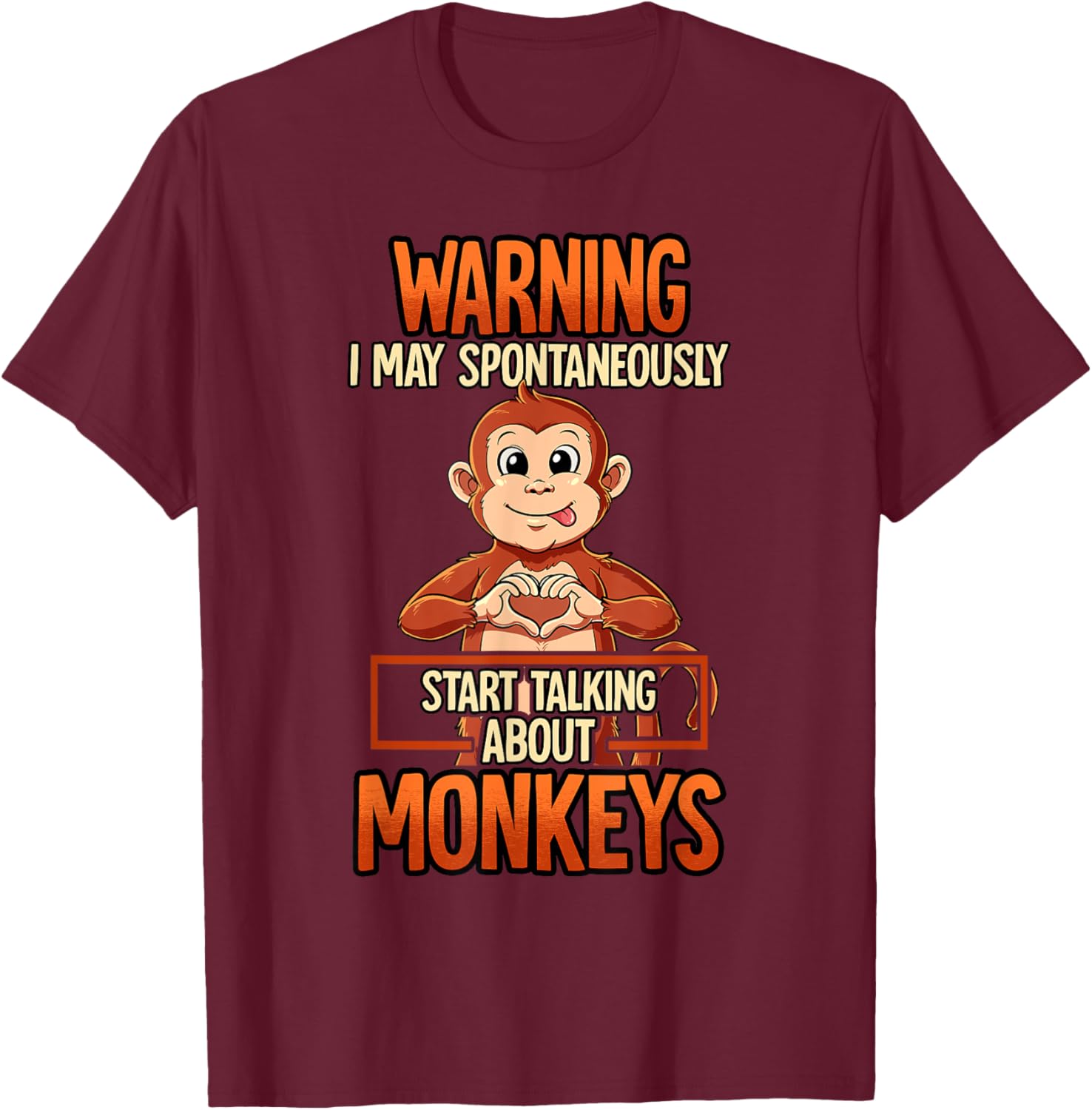 Monkey T-Shirt - T-Shirt | Maroon