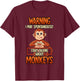 Monkey T-Shirt - T-Shirt | Maroon