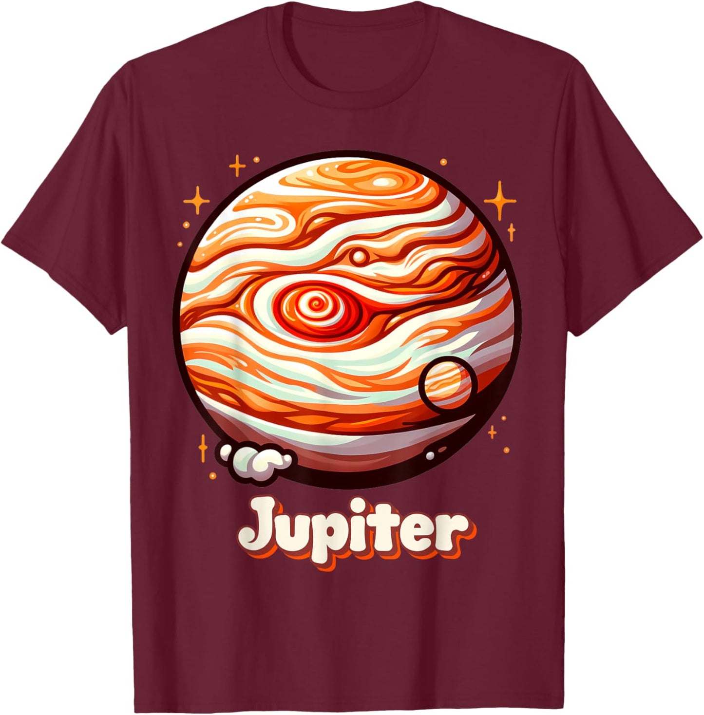 Planet Jupiter Outer Space Costume Graphic T-Shirt - T-Shirt | Maroon