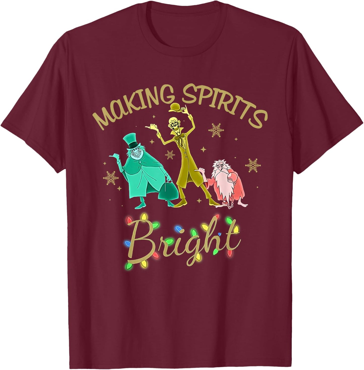 Making Spirits Bright Christmas Shirt T-Shirt - T-Shirt | Maroon