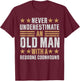 Old Man with a Redbone Coonhound Funny T-Shirt - T-Shirt | Maroon