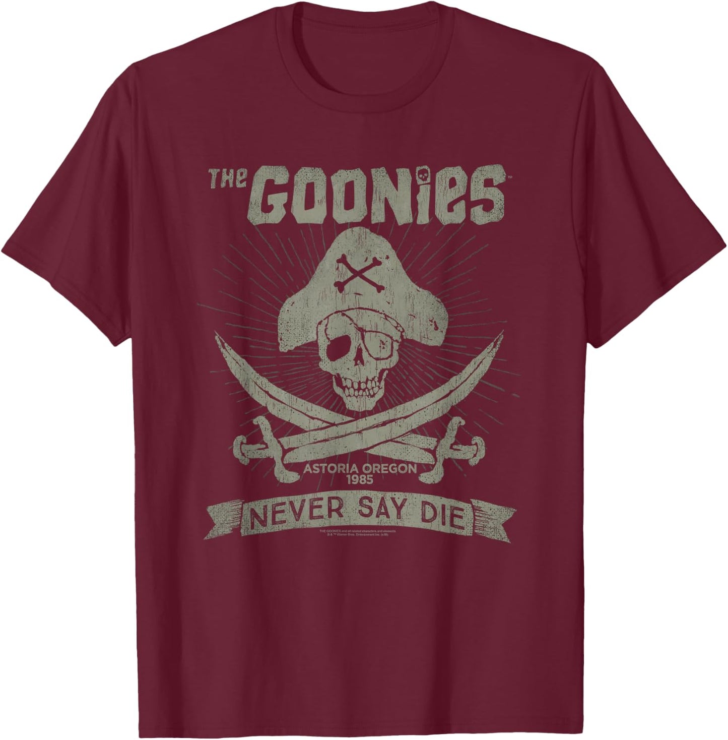 The Goonies Never Say Die T-Shirt - T-Shirt | Maroon