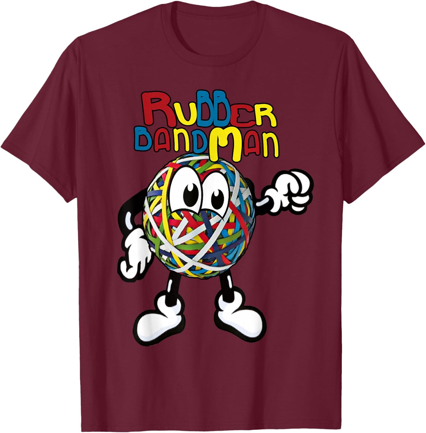 Rubberband Man T-Shirt - T-Shirt | Maroon