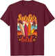 Surfer Girl Beach Retro 70s Vintage Surfing Vacation Summer T-Shirt - T-Shirt | Maroon