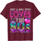 Just a Girl Who Loves The 80's Party Costume Gift T-Shirt - T-Shirt | Maroon