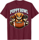 Puppy Bowl Shirt Sunday Funny Puppies Puppybowl Dog Fan Men Women Girls Kids T-Shirt - T-Shirt | Maroon