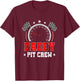 Daddy Pit Crew Race Car Birthday Party Racing Family T-Shirt - T-Shirt | Maroon