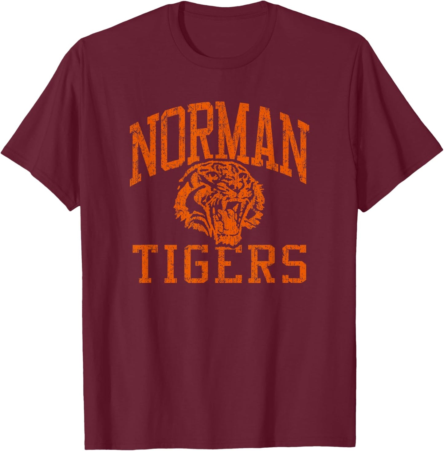 Norman Tigers Vintage T-Shirt - T-Shirt | Maroon