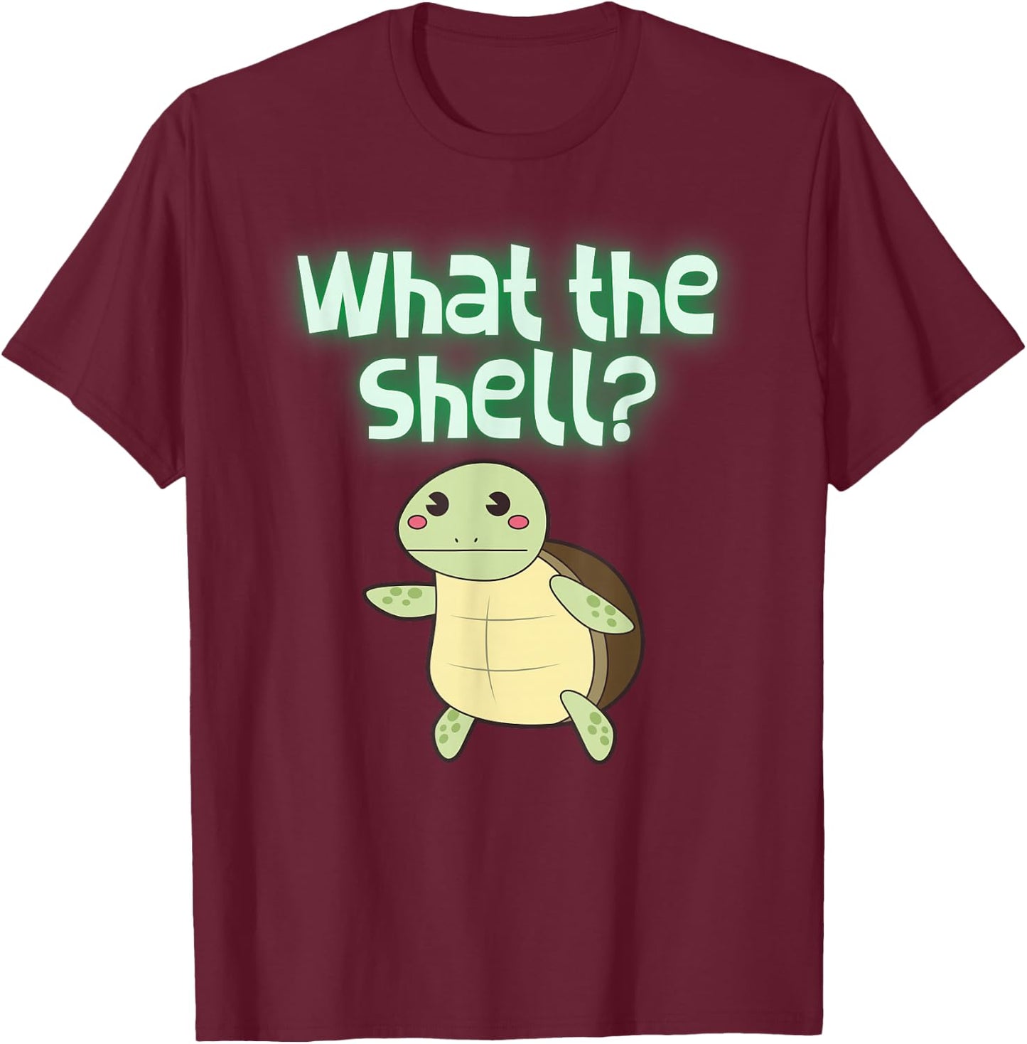 What the Shell Shirt Funny Turtle Shirts Men Kids T-Shirt - T-Shirt | Maroon