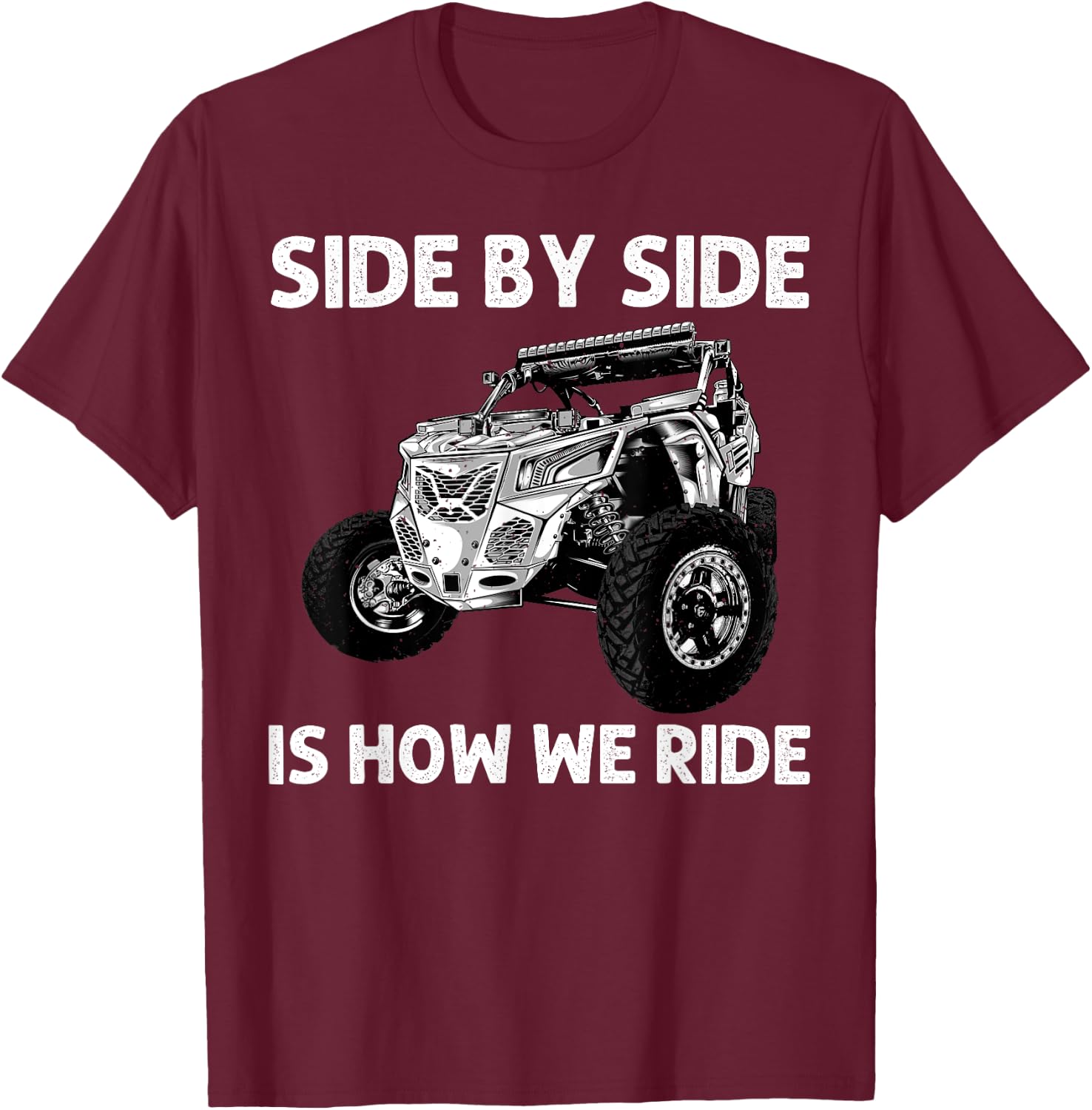 Funny SxS Design Women Offroading UTV Side By Side T-Shirt - T-Shirt | Maroon