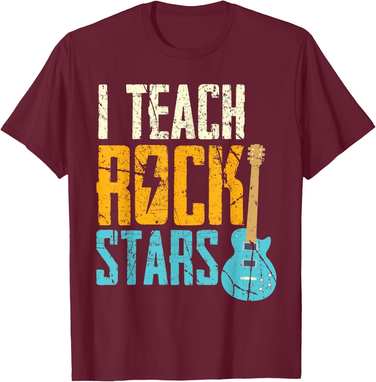 I teach rock stars / orchestral teachers T-Shirt - T-Shirt | Maroon