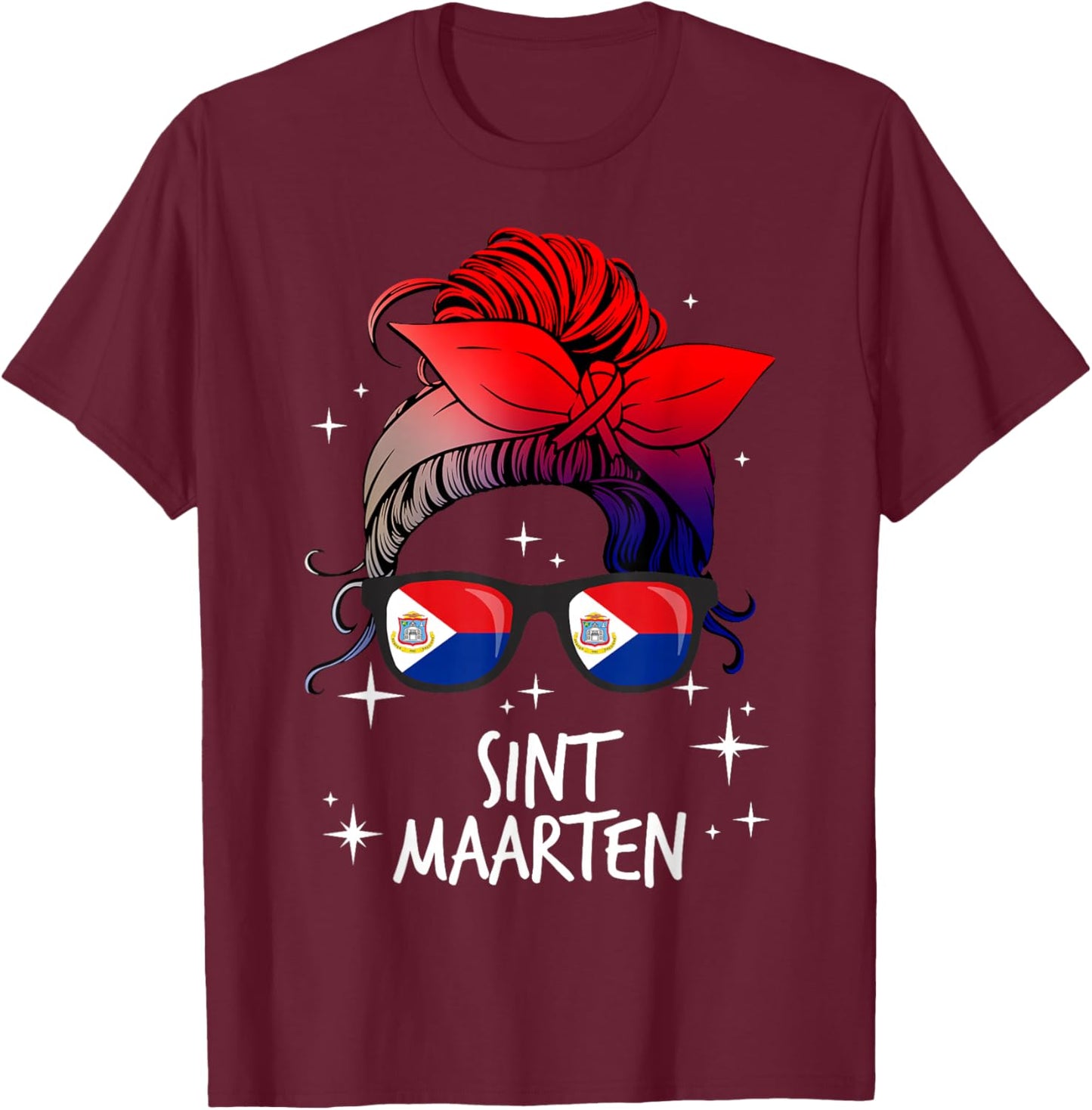 Sint Maarten T-Shirt - T-Shirt | Maroon