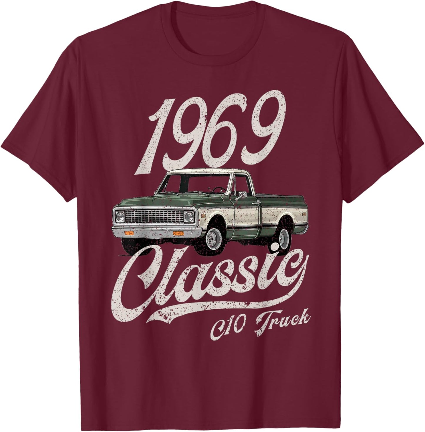 1969 69 C10 Truck T-Shirt - T-Shirt | Maroon
