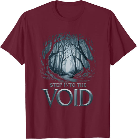 Step Into the Void of Mysterious Creepy Dark Forest Spooky T-Shirt - T-Shirt | Maroon