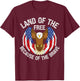 USA Eagle Land of the Free Because of the Brave Men T-Shirt - T-Shirt | Maroon