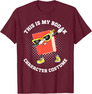 This is My Book Character Costume-Funny Dabbing Book Kids T-Shirt - T-Shirt | Maroon