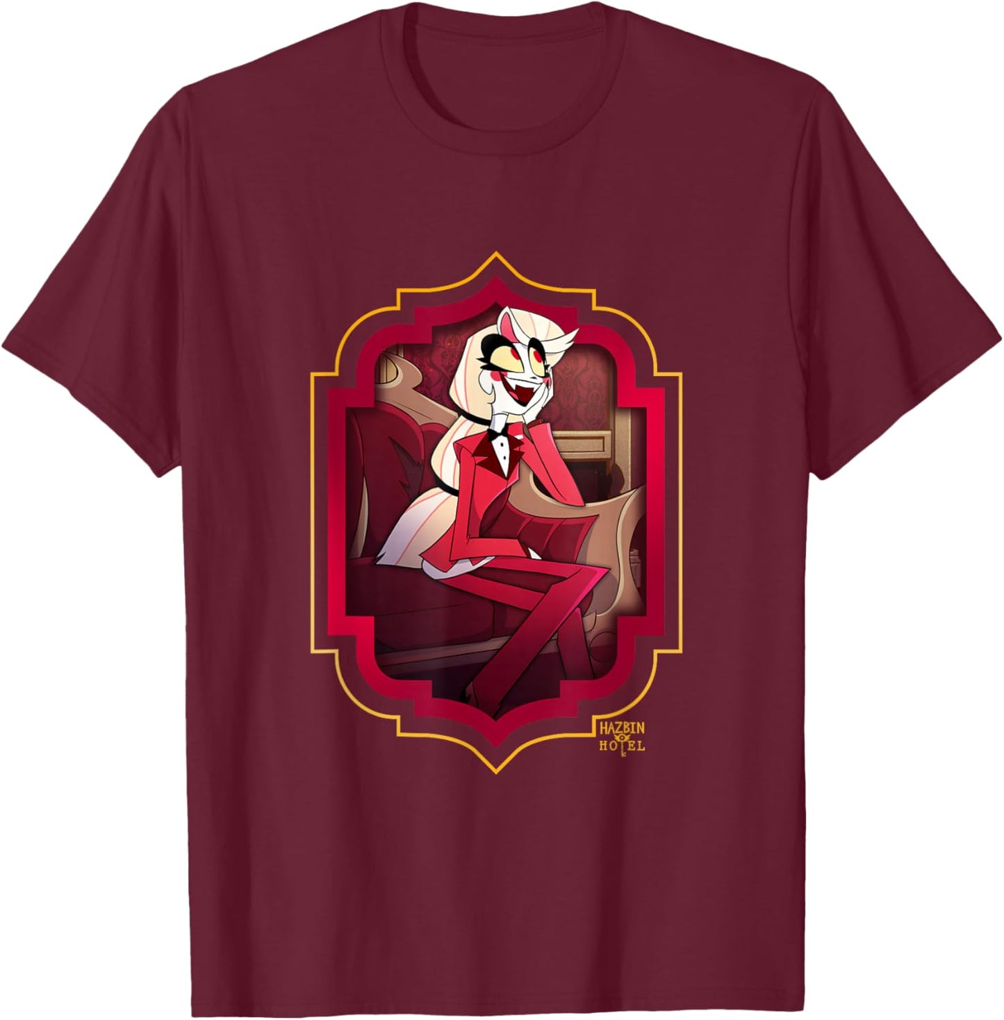 Hazbin Hotel - Charlie T-Shirt - T-Shirt | Maroon