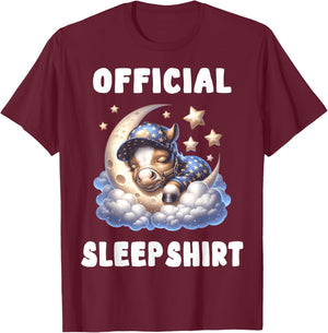 Horse - Official Sleepshirt Pajamas Nightgown T-Shirt - T-Shirt | Maroon