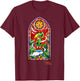 The Legend of Zelda The Wind Waker Link Stained Glass T-Shirt - T-Shirt | Maroon