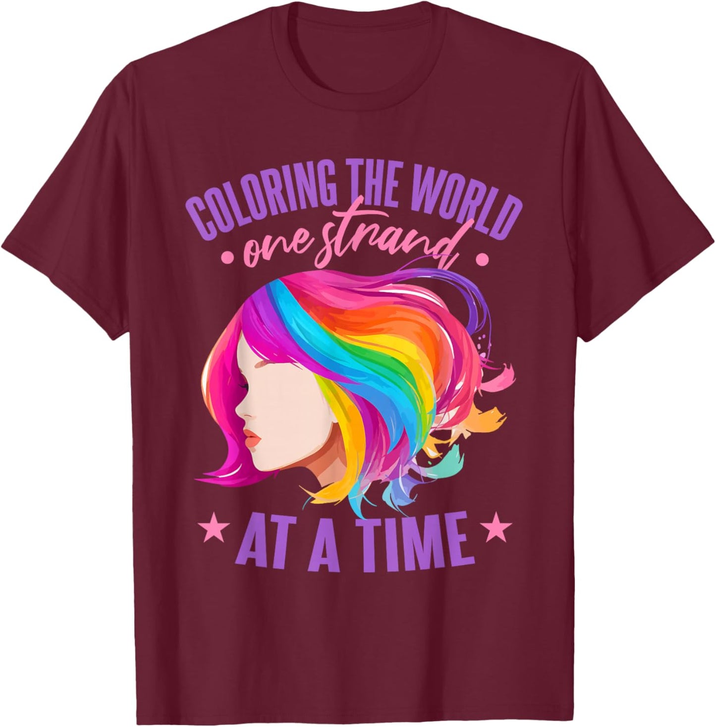 Cosmetology Hair Stylist T-Shirt - T-Shirt | Maroon