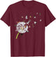 Puppy Dandelion Dog Lover Dog Owner Flower Animal Dog Women Kids T-Shirt - T-Shirt | Maroon