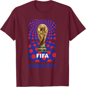 FIFA World CUP26 Kansas City Trophy Color T-Shirt - T-Shirt | Maroon
