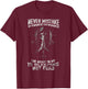 Halloween Skull Never Mistake My Kindness For Weakness Humor T-Shirt - T-Shirt | Maroon