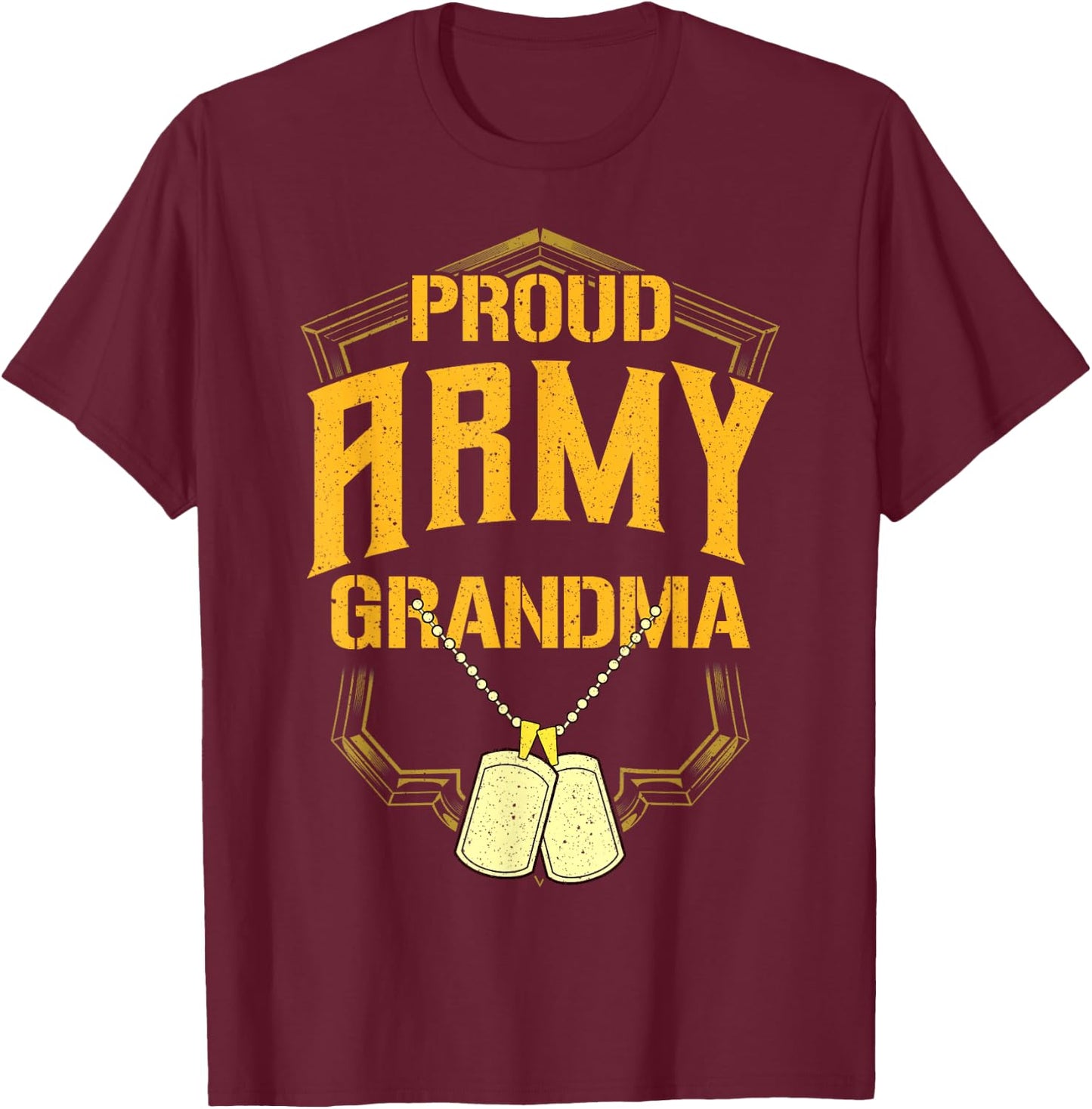 Proud Army GrandMa Shirt Military Pride T Shirt T-Shirt - T-Shirt | Maroon