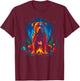 Pitbull Dog Camping T-Shirt - T-Shirt | Maroon