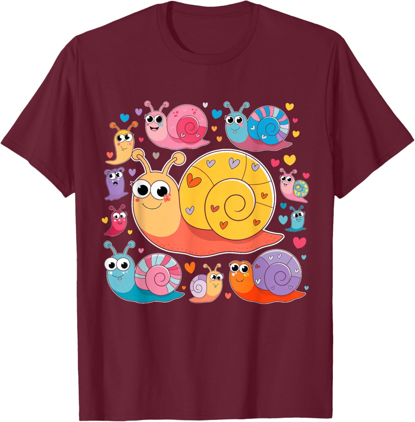 Schnecken Lustiges Kinder Outfit Tolle Idee T-Shirt - T-Shirt | Maroon