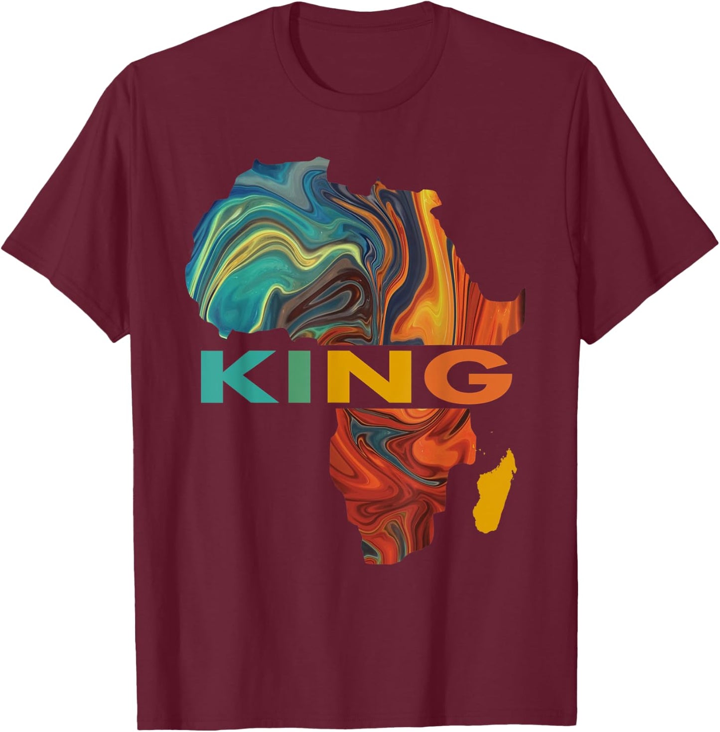 African continent King Men Art T-Shirt - T-Shirt | Maroon