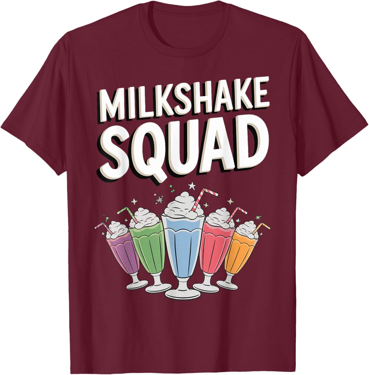 Milkshake Squad T-Shirt - T-Shirt | Maroon