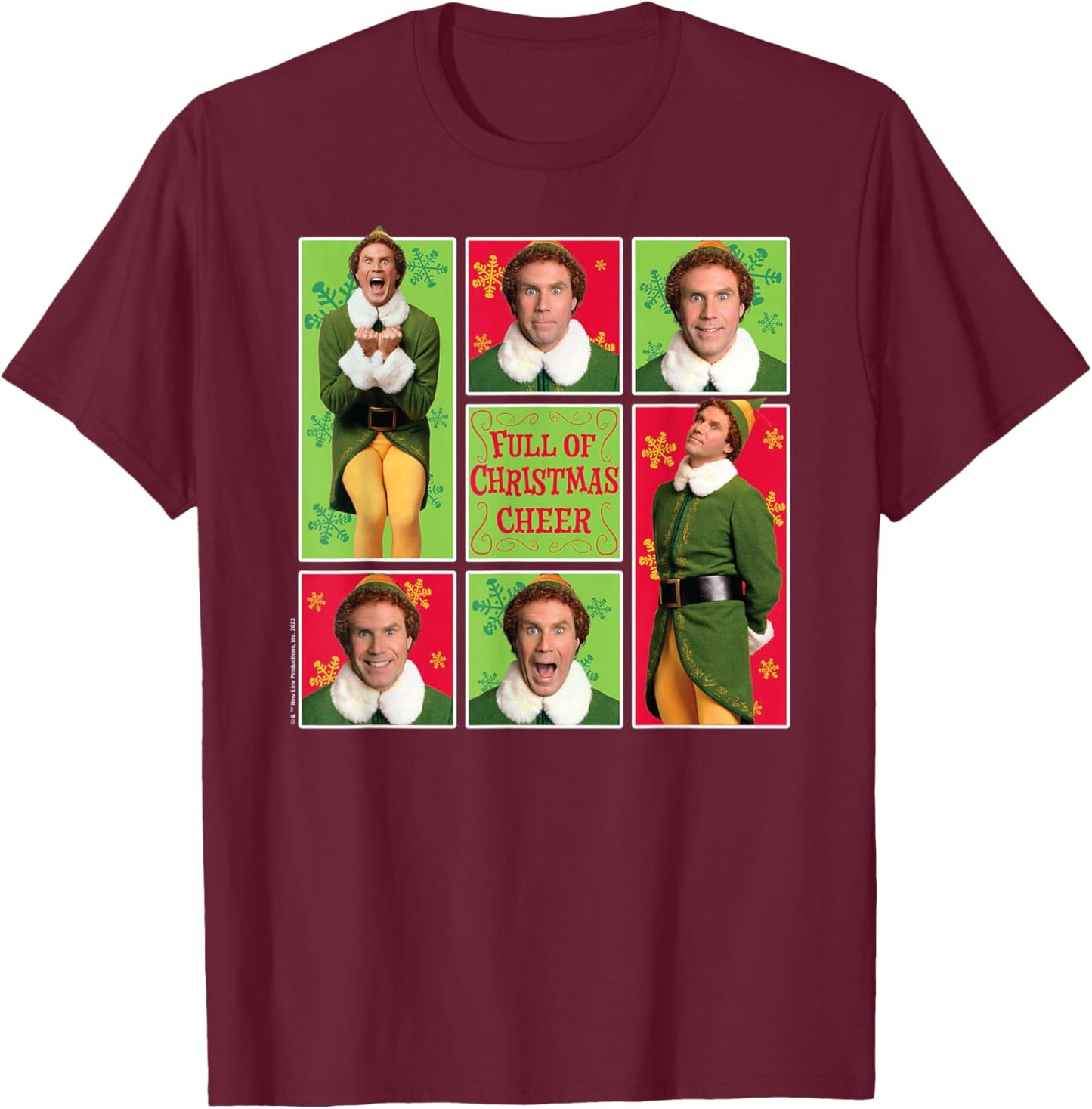 Elf - Full Of Christmas Cheer T-Shirt - T-Shirt | Maroon