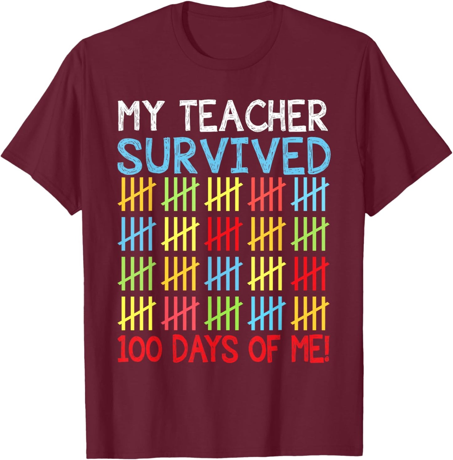100 Days of School Kids Boys 100th Day of School Costume T-Shirt - T-Shirt | Maroon