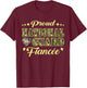 Proud National Guard Fiancee Dog Tags Heart Military Lover Men Women T-Shirt - T-Shirt | Maroon