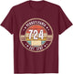 Pennsylvania Area Code 724 Home State Pride Souvenir T-Shirt - T-Shirt | Maroon